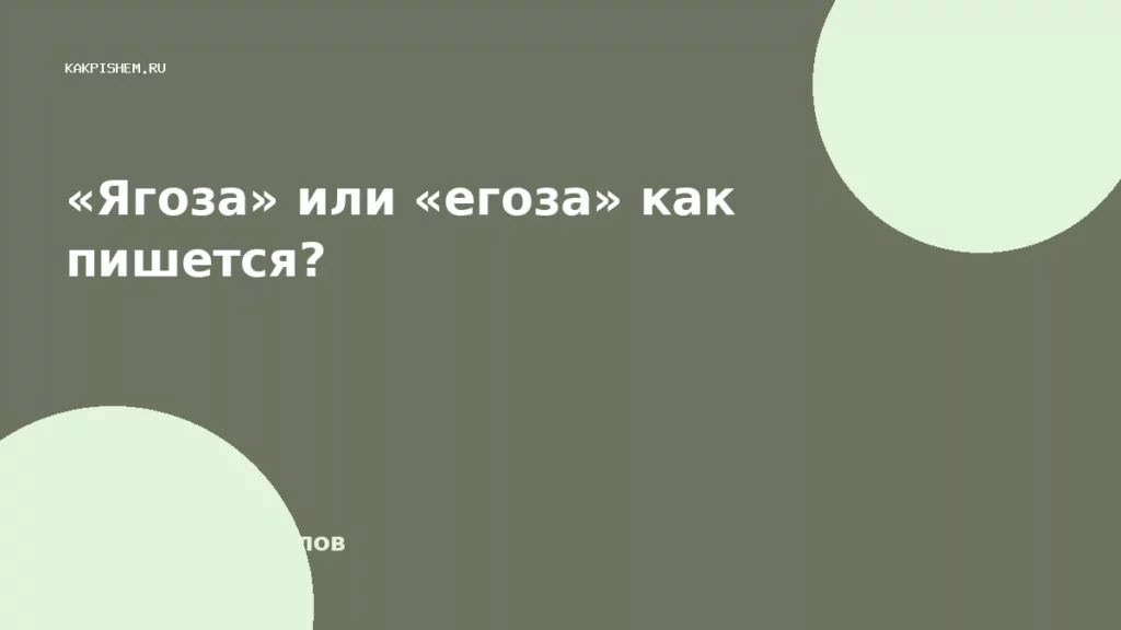 «Ягоза» или «егоза» как пишется?